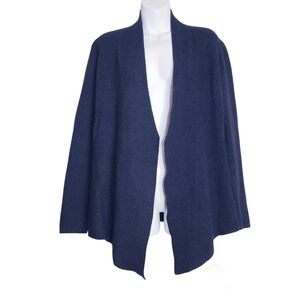 Eileen Fisher Open Front Wool Blend Cardigan Sweater Women's Size Small
